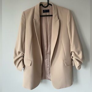 M&S Women's Beige Blazer 3/4 sleeve Size 8UK/ 4US